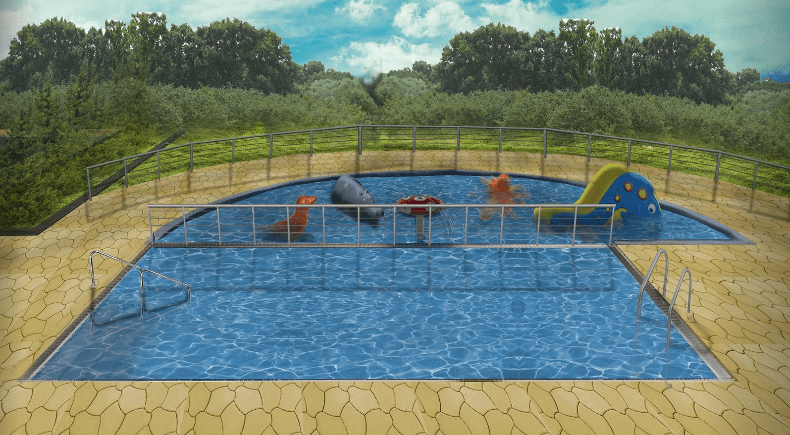 Kompleks basenowy na terenie ORDN w Tomaszowie Mazowieckim